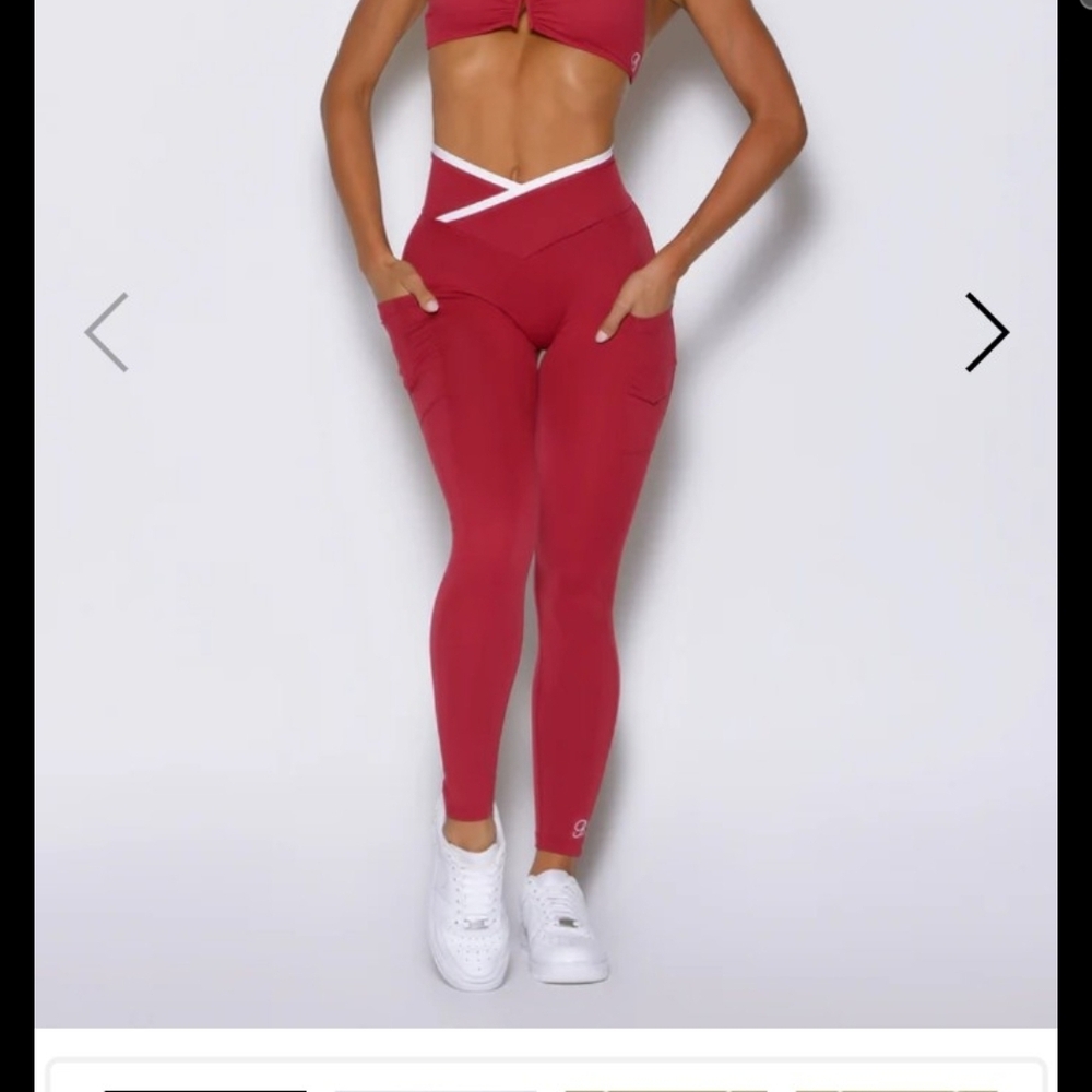 Bombshell Sportswear Red High-Waisted Leggings